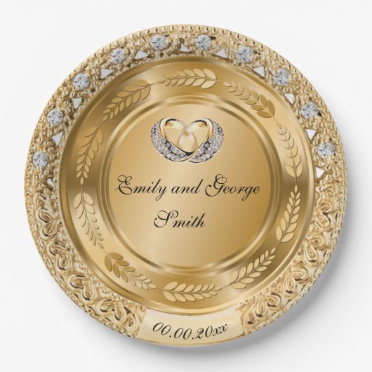 Elegant Gold Wedding Specialized Paper Bord (Voorkant)