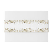 Elegant Gold Wedding Uitnodigingen Wikkel (Achterkant Voorbeeld)
