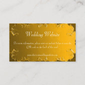 Elegant Gold Wedding Website Enclosure Kaart (Voorkant)