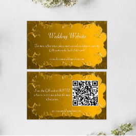 Elegant Gold Wedding Website Enclosure Kaart