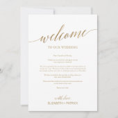 Elegant Gold Wedding Welkom & Planning van eveneme (Voorkant)
