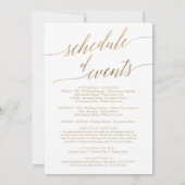 Elegant Gold Wedding Welkom & Planning van eveneme (Achterkant)