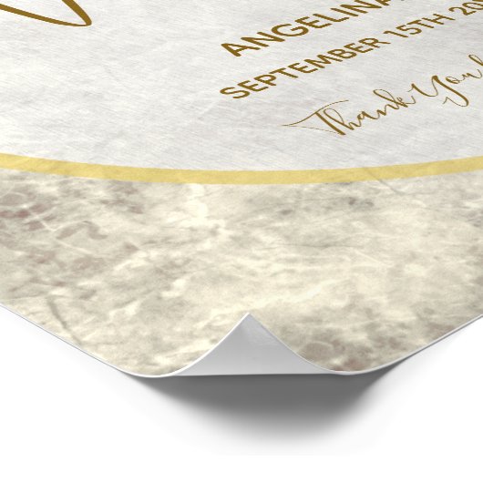 Elegant Gold Welcome Wedding Poster (Hoek)