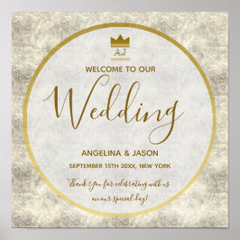 Elegant Gold Welcome Wedding Poster