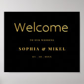 Elegant Gold Welkom gouden bruiloft Welkom Poster (Voorkant)