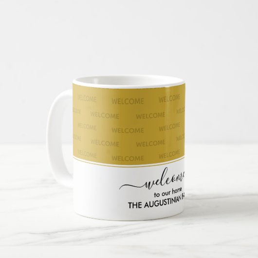 Elegant Gold WELKOM NAAR ONZE Gast Koffiemok (Voorkant links)