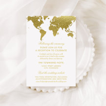 Elegant Gold Wereldkaart Wedding Reception