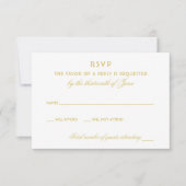 Elegant Gold Wereldkaart Wedding RSVP Kaartje (Voorkant)