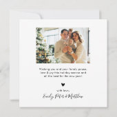 Elegant Gold White 4 Photo Collage Happy Feestdagenkaart (Achterkant)