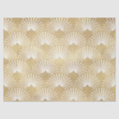 Elegant Gold & White Art-deco-patroon Tissuepapier (Voorkant)