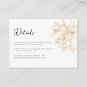 Elegant Gold White Beach Wedding Enclosure Kaart (Voorkant)