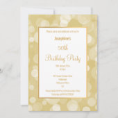 ELEGANT GOLD WHITE BUBBLE CUSTOM BIRTHDAY KAART (Voorkant)