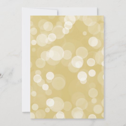 ELEGANT GOLD WHITE BUBBLE CUSTOM BIRTHDAY KAART (Achterkant)