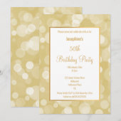 ELEGANT GOLD WHITE BUBBLE CUSTOM BIRTHDAY KAART (Voorkant / Achterkant)