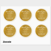 Elegant Gold White Business Hartelijk dank Ronde Sticker (Vel)