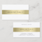 Elegant Gold White Clean Design-Sjabloon — prachti Visitekaartje (Voorkant / Achterkant)