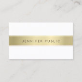 Elegant Gold White Clean Design-Sjabloon — prachti Visitekaartje (Voorkant)