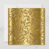 Elegant Gold White Damask Pearl Birthday Party Kaart (Achterkant)
