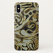 Elegant Gold & White Diamonds Abstracte zwenken Case-Mate iPhone Case (Achterkant)