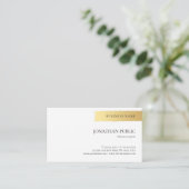 Elegant Gold White — Eenvoudig design — profession Visitekaartje (Staand voorkant)