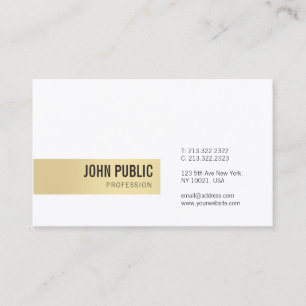 Elegant Gold White - Eenvoudige professionele Sjab Visitekaartje