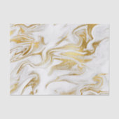Elegant Gold White Faux marmer kerst Tissuepapier (Voorkant)