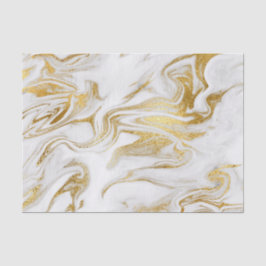 Elegant Gold White Faux marmer kerst Tissuepapier