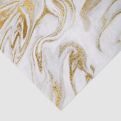 Elegant Gold White Faux marmer kerst Tissuepapier (Detail)