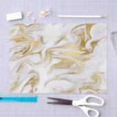 Elegant Gold White Faux marmer kerst Tissuepapier (Craft)