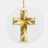 Elegant Gold White First Heilige Communie Keepomwi Keramisch Ornament (Achterkant)