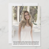 Elegant Gold White Foto Afstuderen Aankondiging (Achterkant)