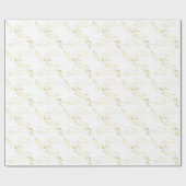 Elegant Gold White Hand Lettered kerst Cadeaupapier (Vlak)