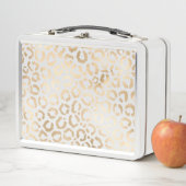 Elegant Gold White Leopard Cheetah Animal Print (In situ)