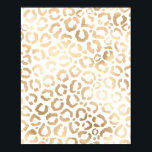 Elegant Gold White Leopard Cheetah Animal Print<br><div class="desc">Deze elegante en chic animal print is perfect voor de stijlvolle en trendy fashionista. Het is voorzien van een handgetekend faux bedrukt gouden folie cheetah leopard patroon boven op een eenvoudige witte achtergrond. Welke kan worden veranderd door op de pas opties aan te klikken. Het is een luxueus en stijlvol...</div>