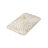 Elegant Gold White Leopard Cheetah Animal Print Badmat (Gekanteld)