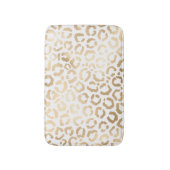 Elegant Gold White Leopard Cheetah Animal Print Badmat (Voorkant Verticaal)