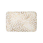 Elegant Gold White Leopard Cheetah Animal Print Badmat (Voorkant)