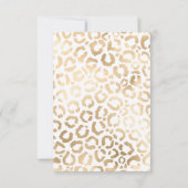 Elegant Gold White Leopard Cheetah Animal Print Bedankkaart (Achterkant)