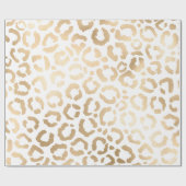 Elegant Gold White Leopard Cheetah Animal Print Cadeaupapier (Vlak)