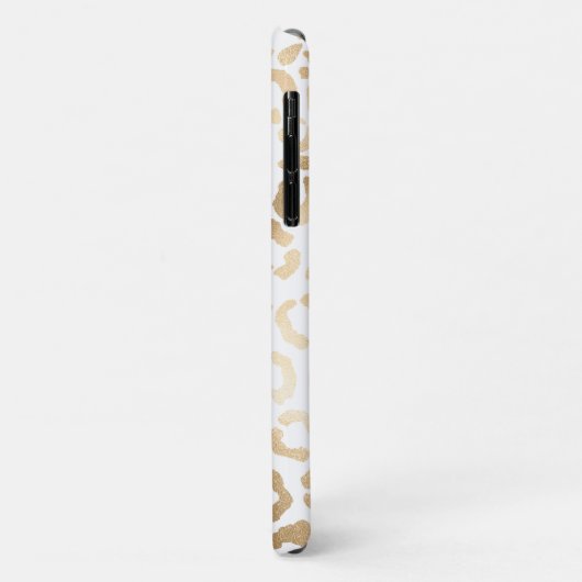 Elegant Gold White Leopard Cheetah Animal Print Case-Mate iPhone Case (Achterkant/links)