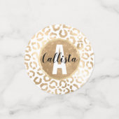 Elegant Gold White Leopard Cheetah Animal Print Confetti (Kleine voorkant)