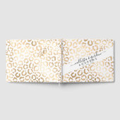 Elegant Gold White Leopard Cheetah Animal Print Gastenboek (Volledig)