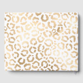 Elegant Gold White Leopard Cheetah Animal Print Gastenboek (Achterkant)