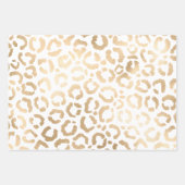 Elegant Gold White Leopard Cheetah Animal Print Inpakpapier Vel (Voorkant)