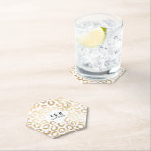 Elegant Gold White Leopard Cheetah Animal Print Kartonnen Onderzetters (Insitu)