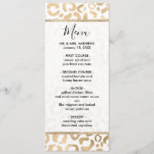 Elegant Gold White Leopard Cheetah Animal Print Menu (Voorkant)