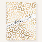 Elegant Gold White Leopard Cheetah Animal Print Notitieboek (Voorkant)