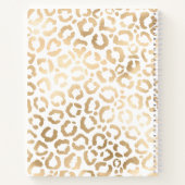 Elegant Gold White Leopard Cheetah Animal Print Notitieboek (Achterkant)