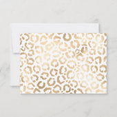 Elegant Gold White Leopard Cheetah Animal Print Save The Date (Achterkant)