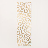 Elegant Gold White Leopard Cheetah Animal Print Yogamat (Achterkant)
